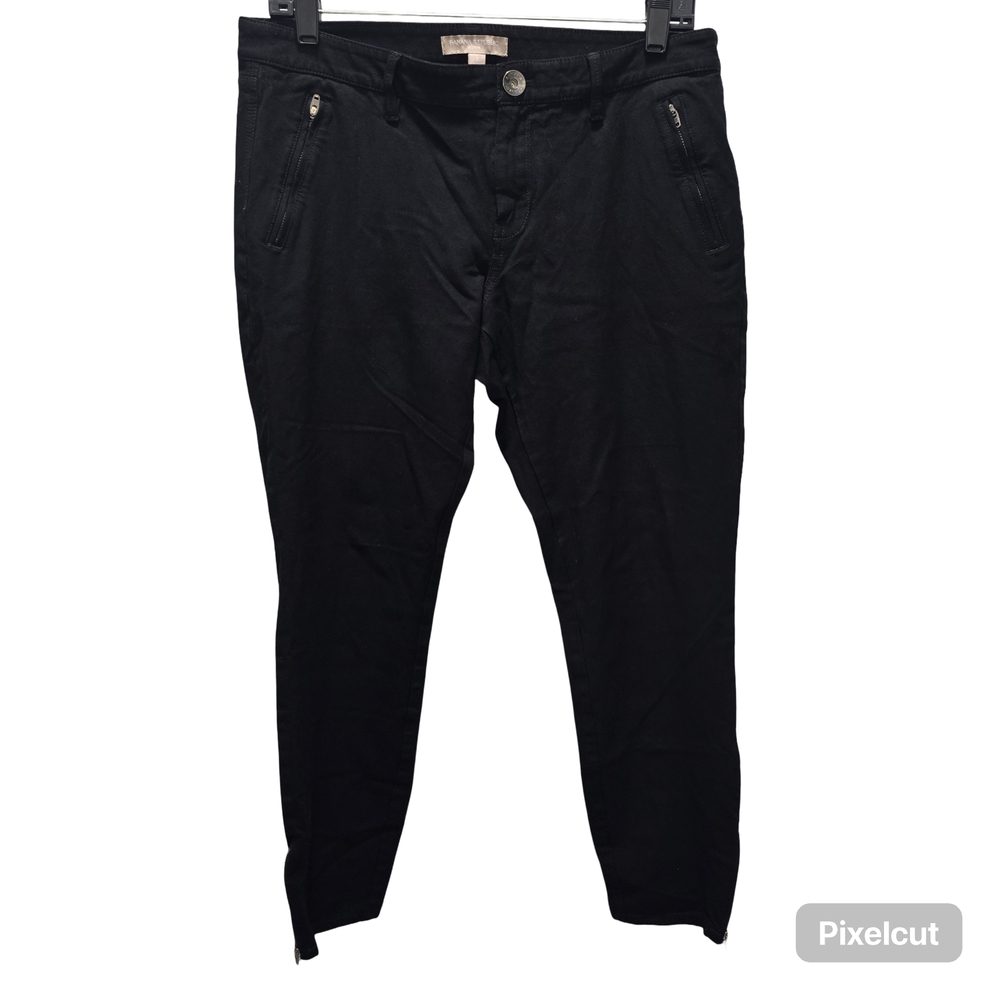 Banana Republic Sloan Womens Size 8 Low-Rise Slim Stretch Black Zip Ankle Pants